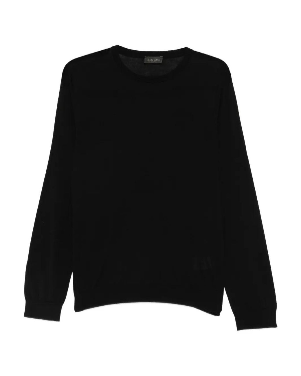 Roberto Collina Black Merino Wool Jumper for men
