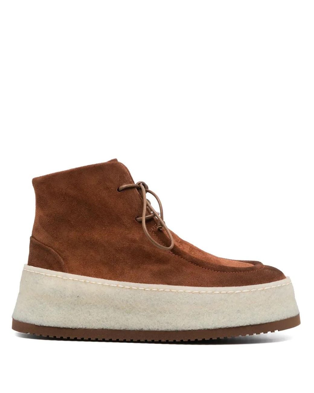 Marsèll Brown 85Mm Parapana Lace-Up Suede Boots