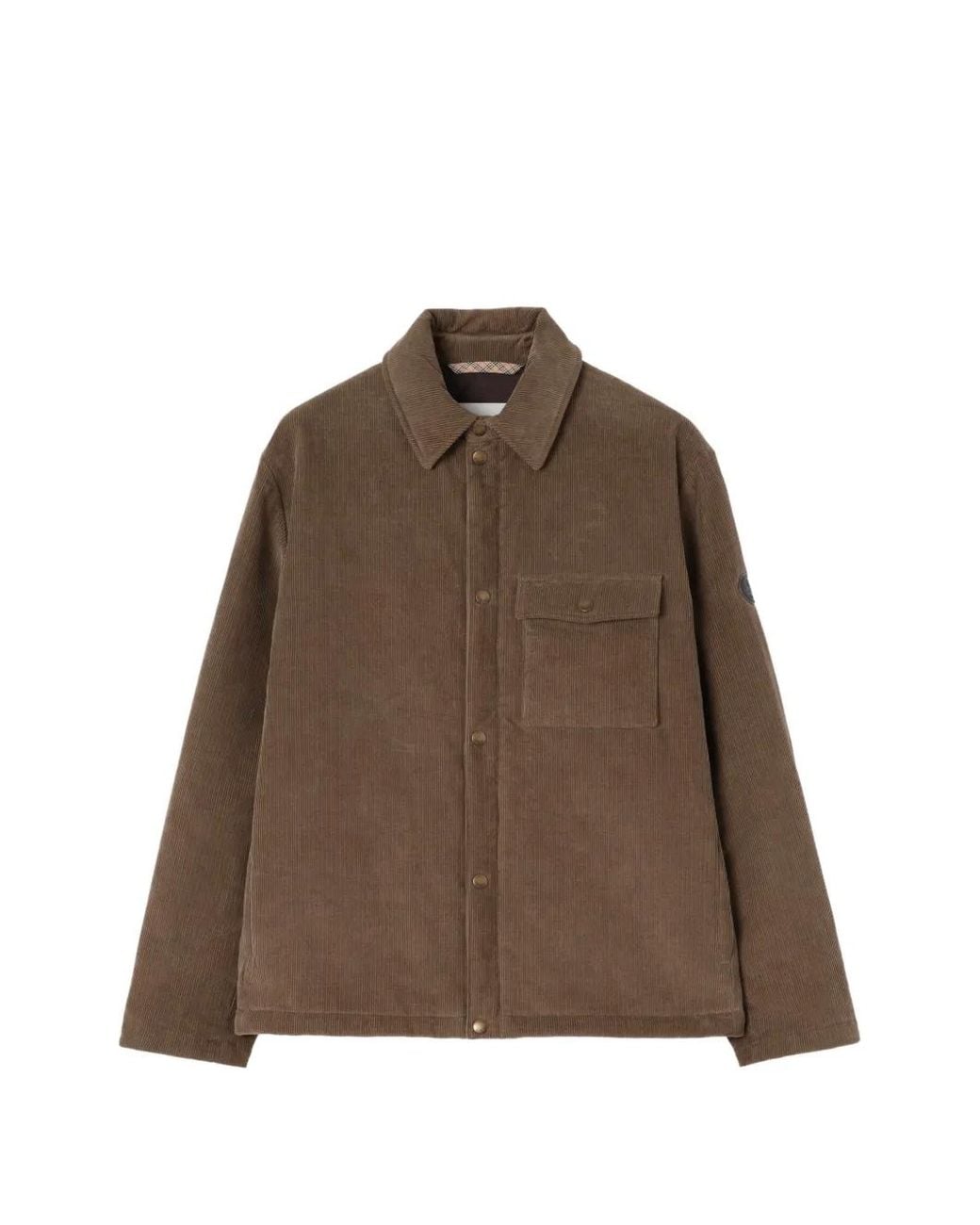 Burberry Brown Dalewood Corduroy Jacket Shirt for men