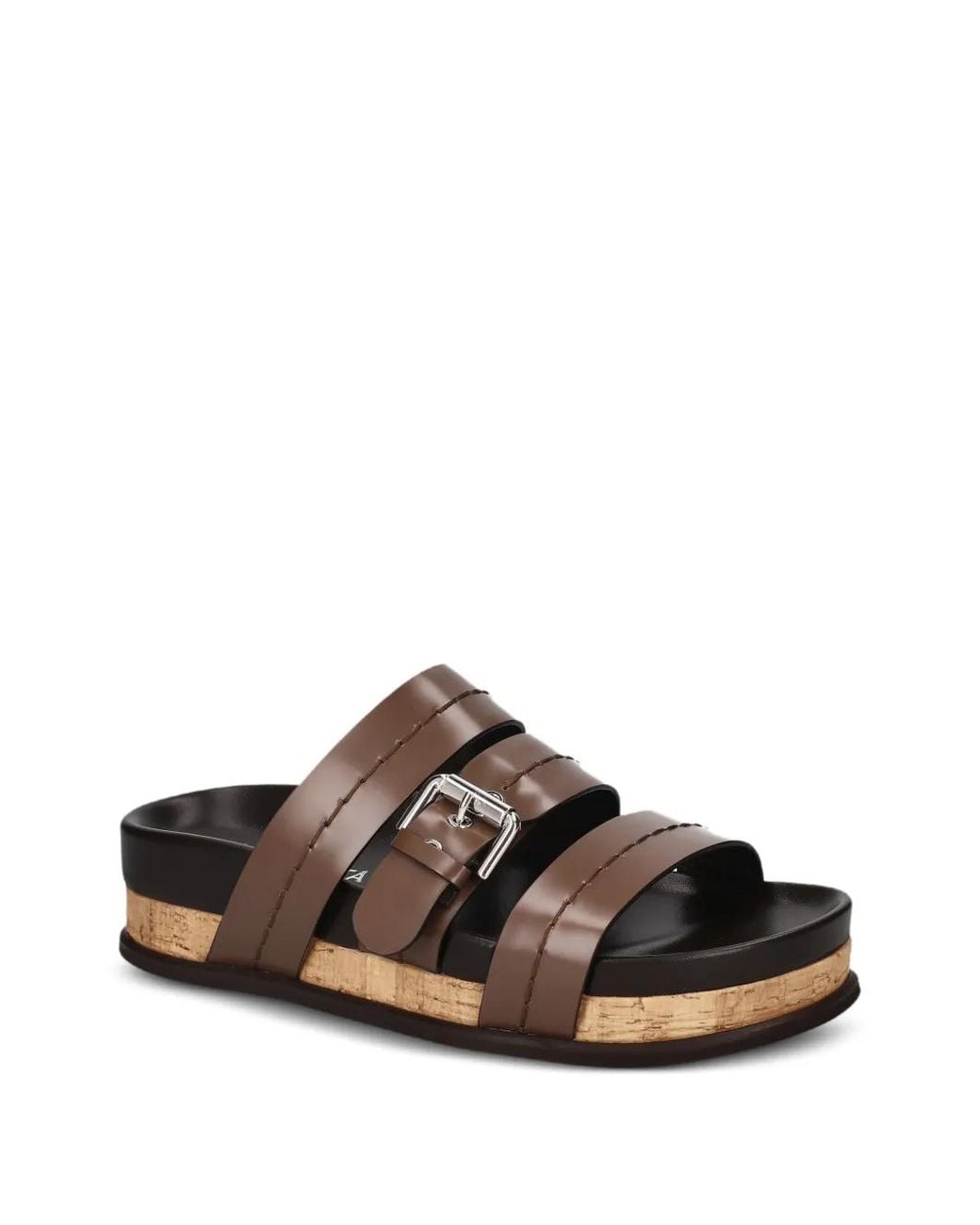 Premiata Brown Sandales En Cuir À Boucles