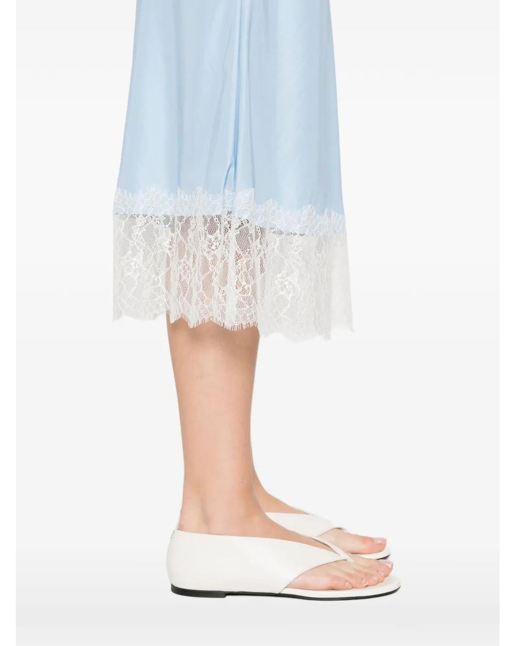 Moschino Blue Jupe Mi-Longue À Ornements En Dentelle