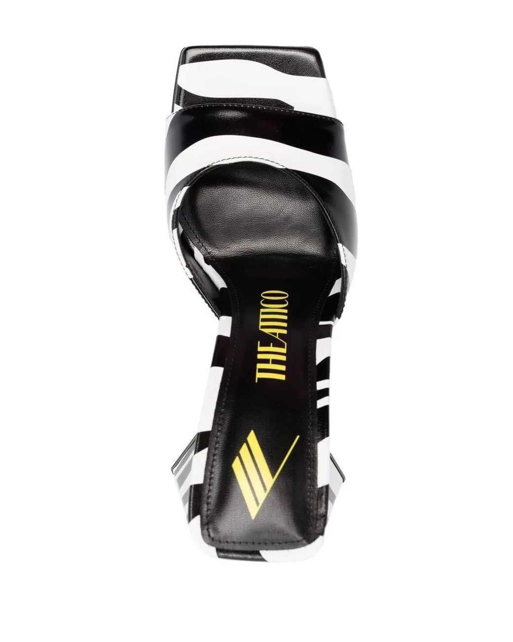 The Attico White Devon Zebra-print 115mm Mules