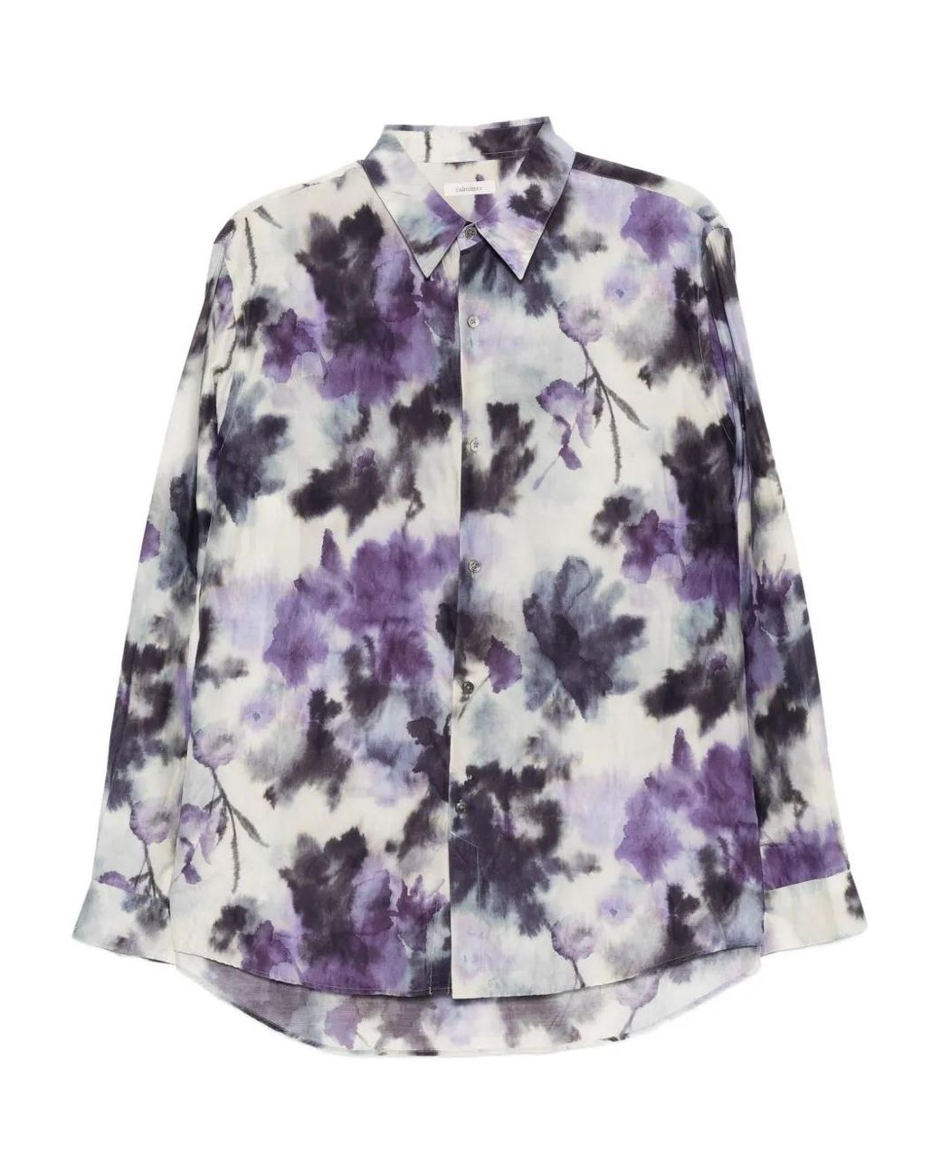 CALMLENCE Purple Floral-Print Shirt for men