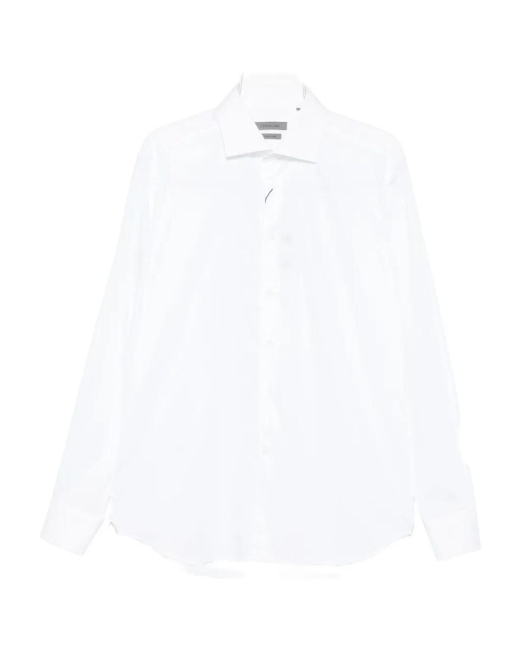 Corneliani White Cotton Shirt for men