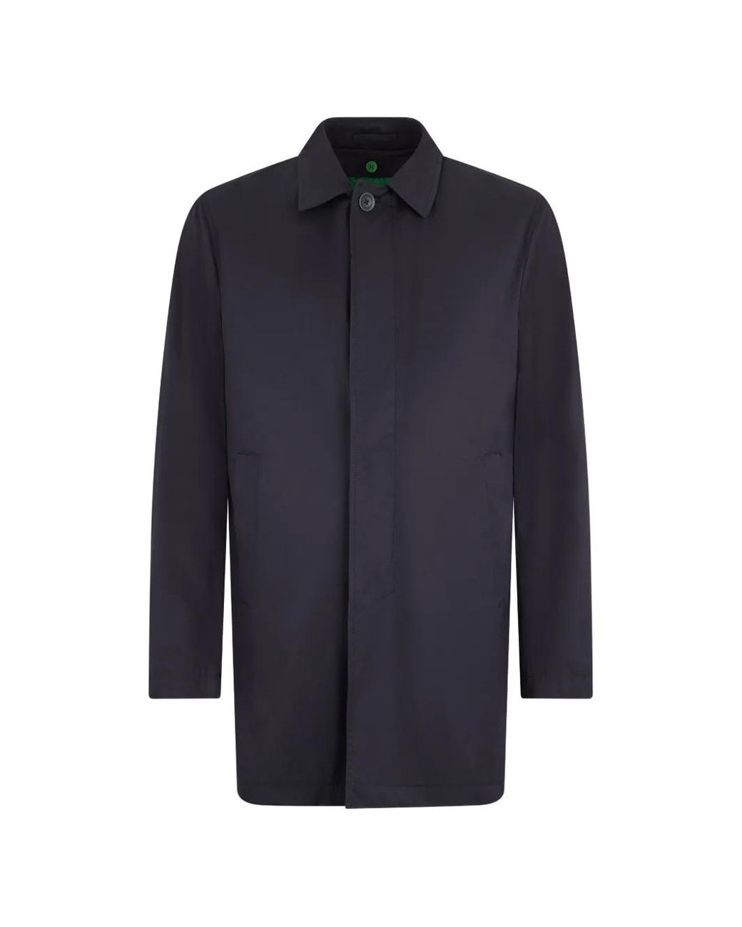 Herno Blue Manteau Boutonné À Col Pointu for men