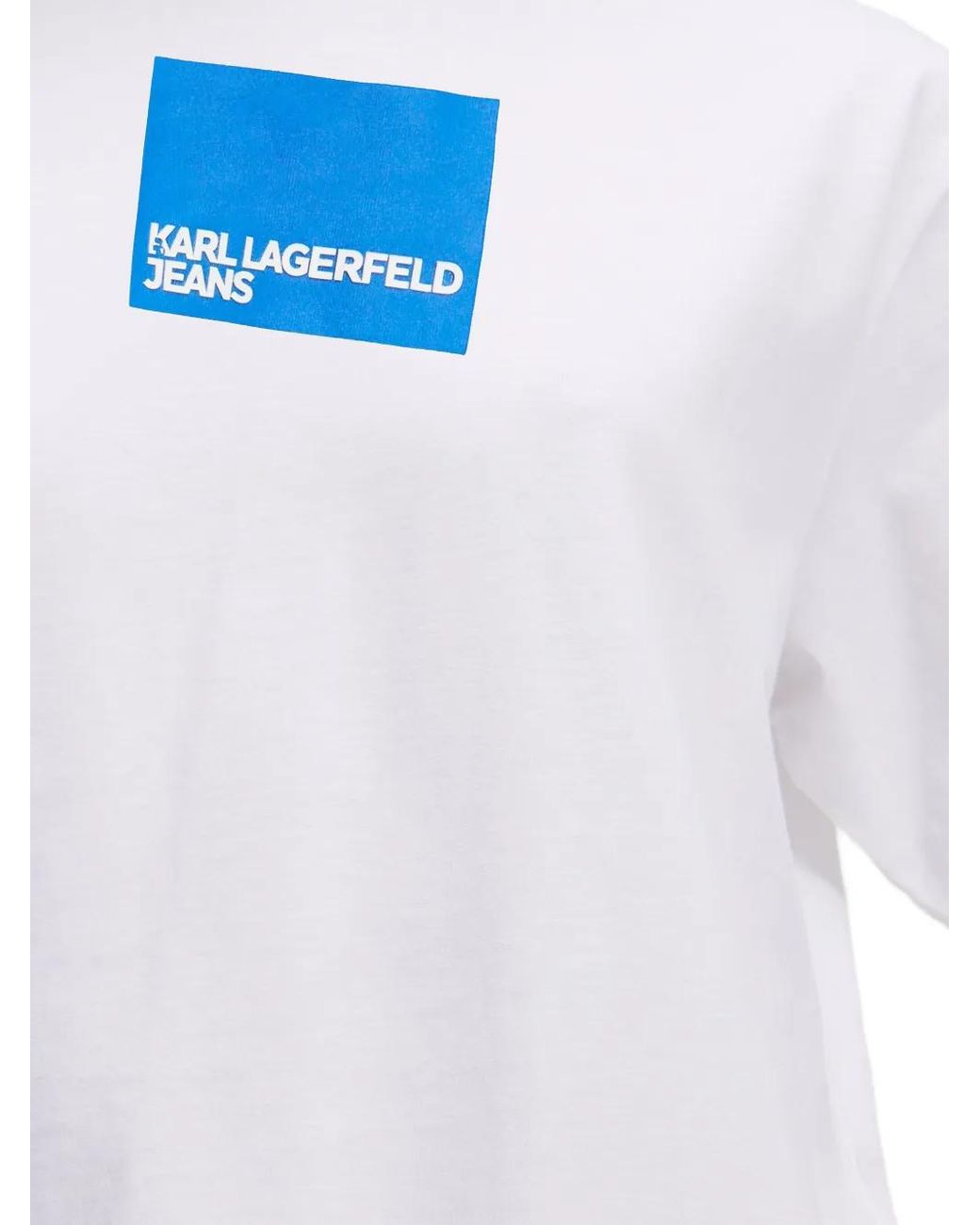 Karl Lagerfeld Blue Logo-Print T-Shirt