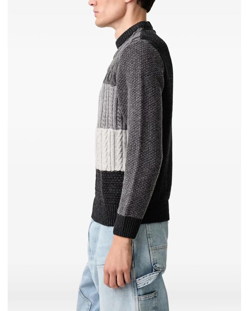 Jersey Con Diseño Patchwork Barbour de hombre de color Gray