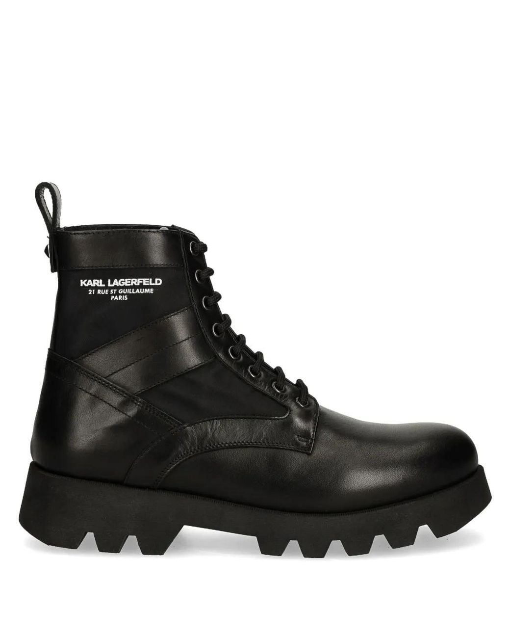 Karl Lagerfeld Black Kl11164 Leather Boots for men