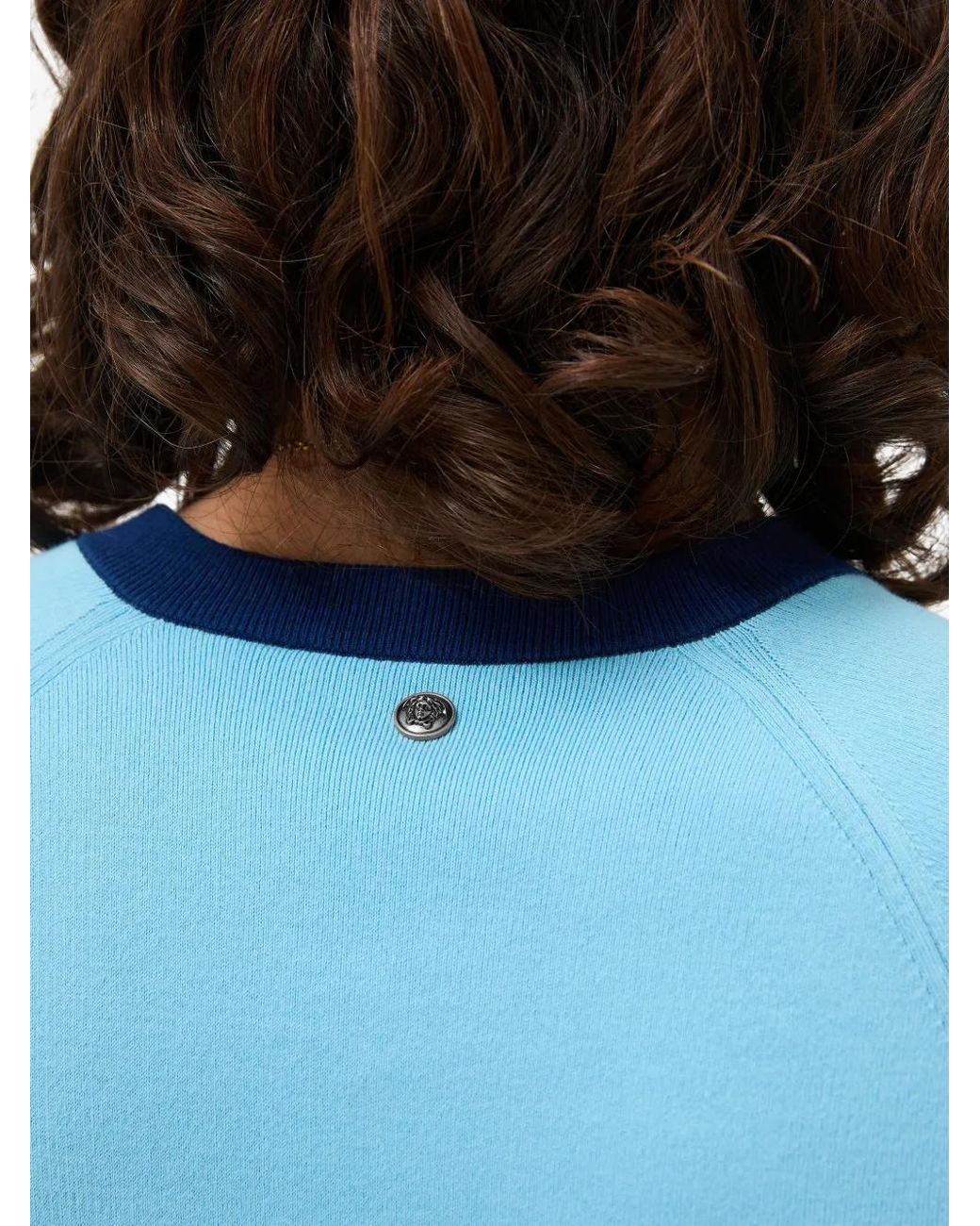 Versace Blue Cotton-Knit T-Shirt for men