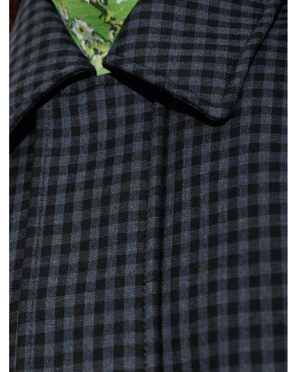 Loewe Blue Gingham-Check Jacket