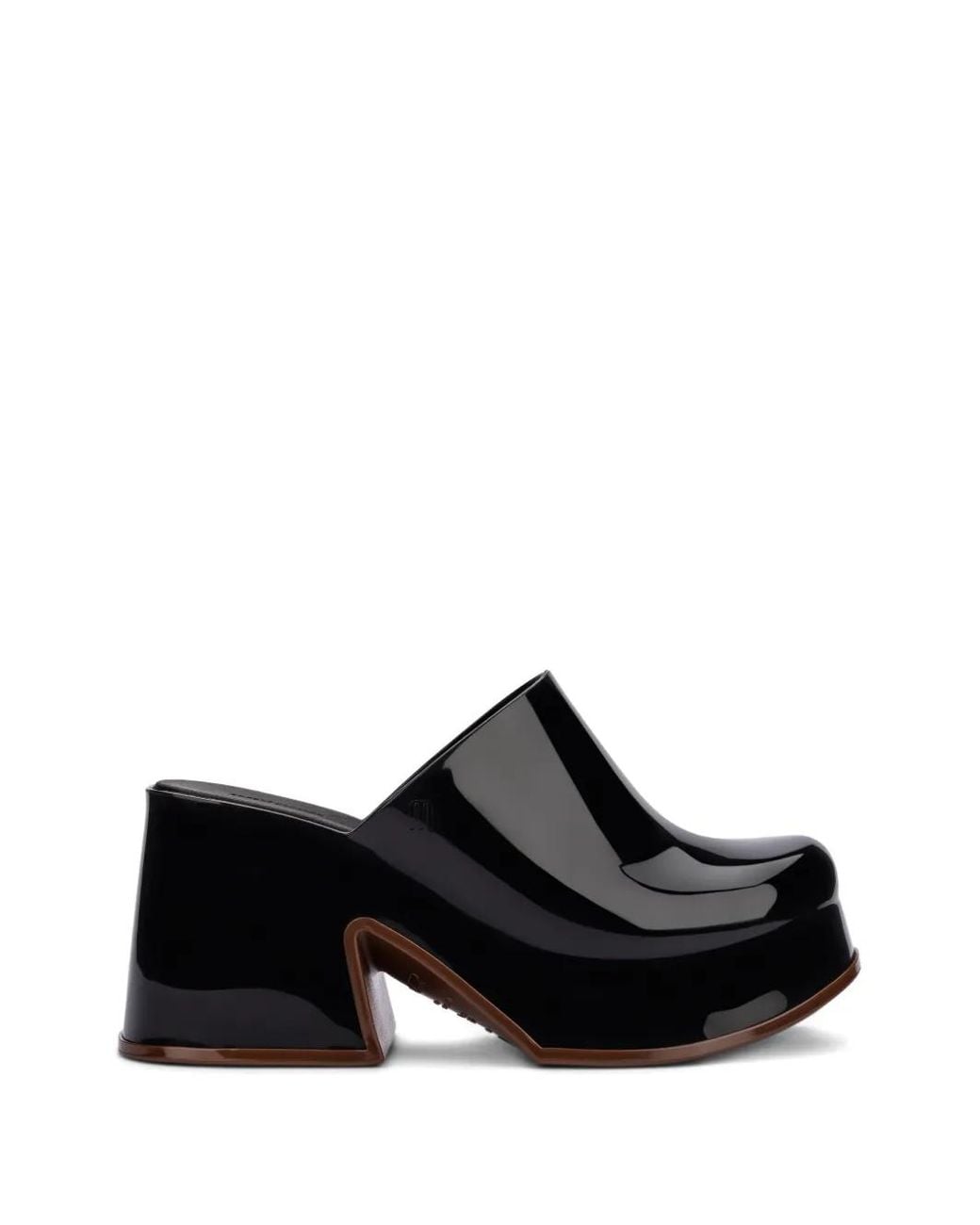 Melissa Black Mia Platform Mules