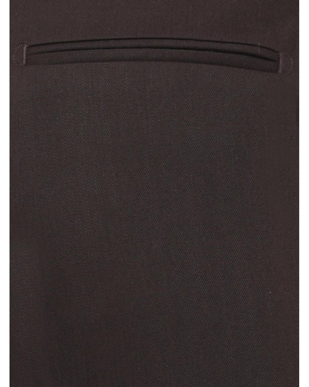 Devore Gray Pleated Turn-Up Trousers for men