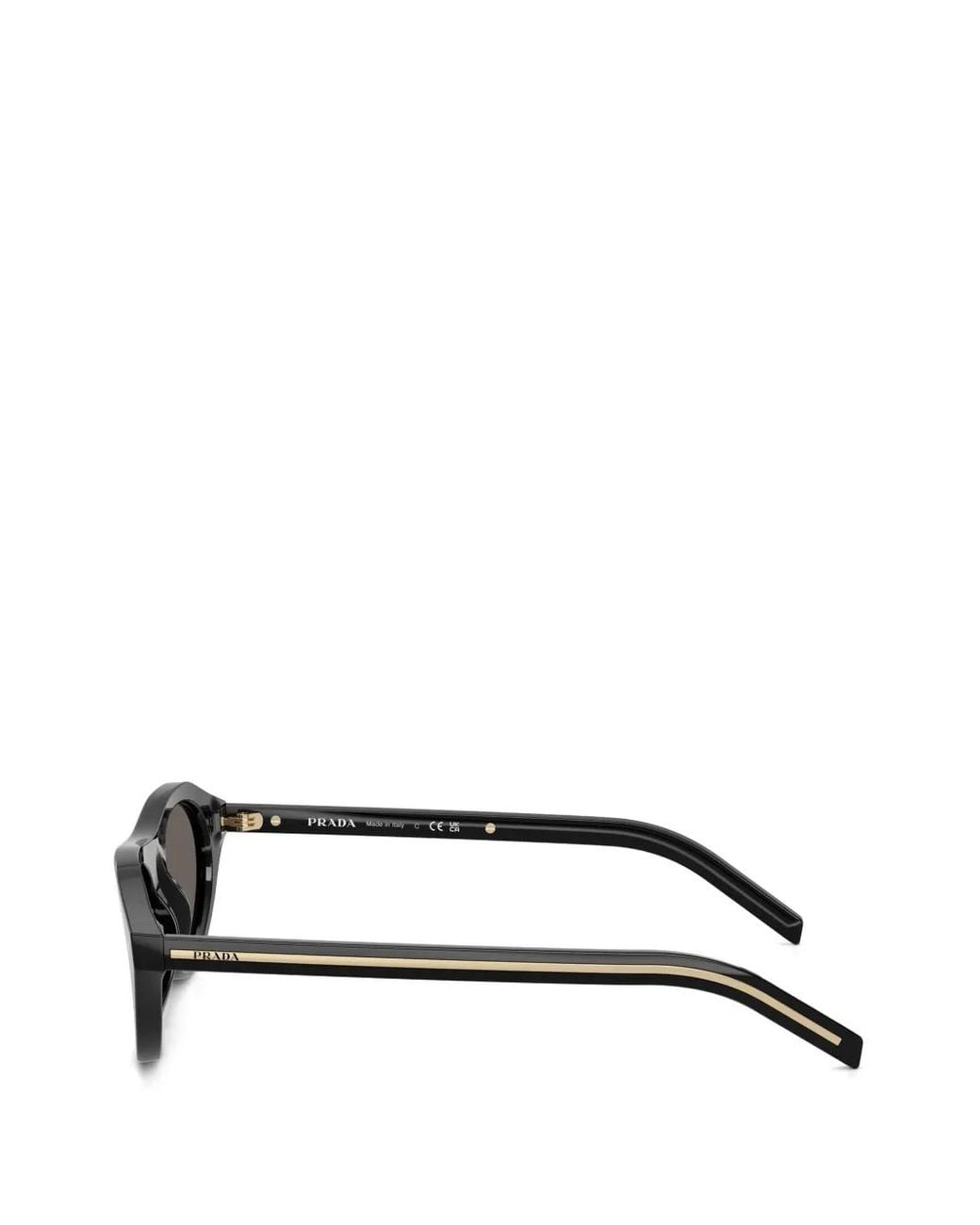 Prada Gray Asymmetrical Geometric-Frame Sunglasses