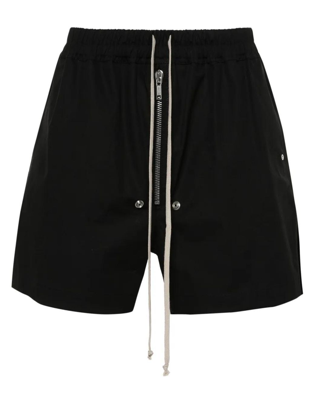 Rick Owens Black Bela Boxers Poplin Shorts for men