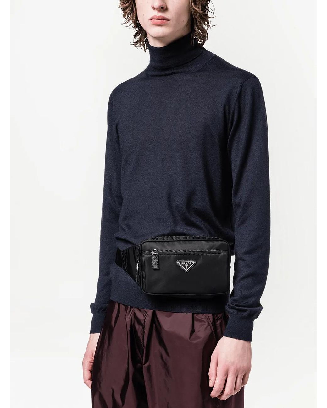 Prada Gürteltasche Mit Saffiano-Leder in Black für Herren