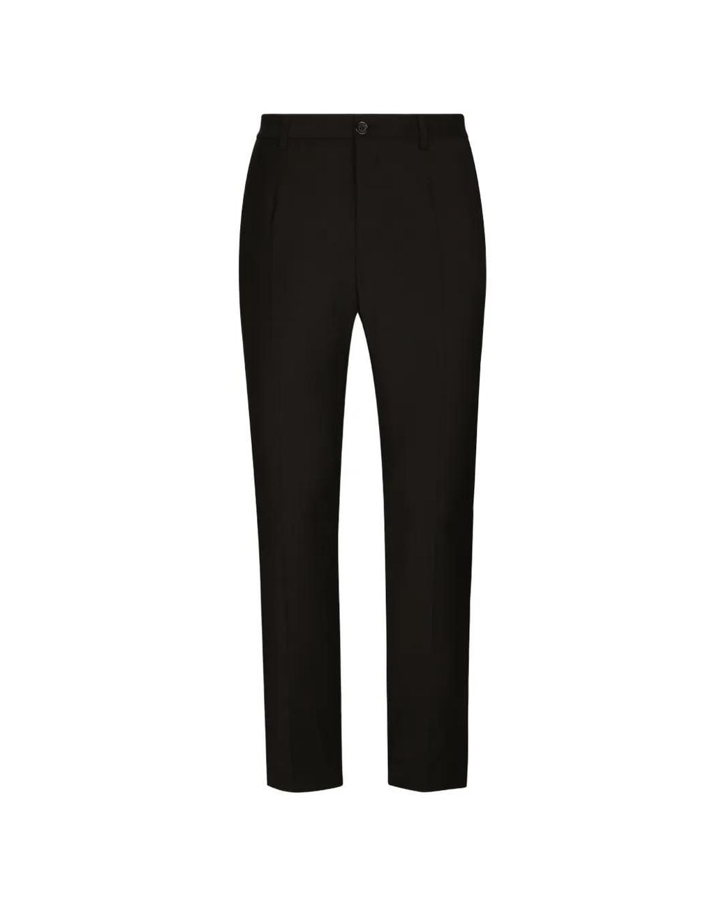 Dolce & Gabbana Black Pantalon En Coton Stretch À Broderie Dg for men