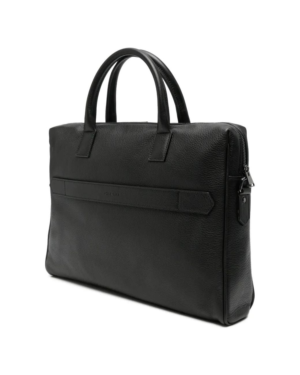 Canali Black Porte-Documents En Cuir for men