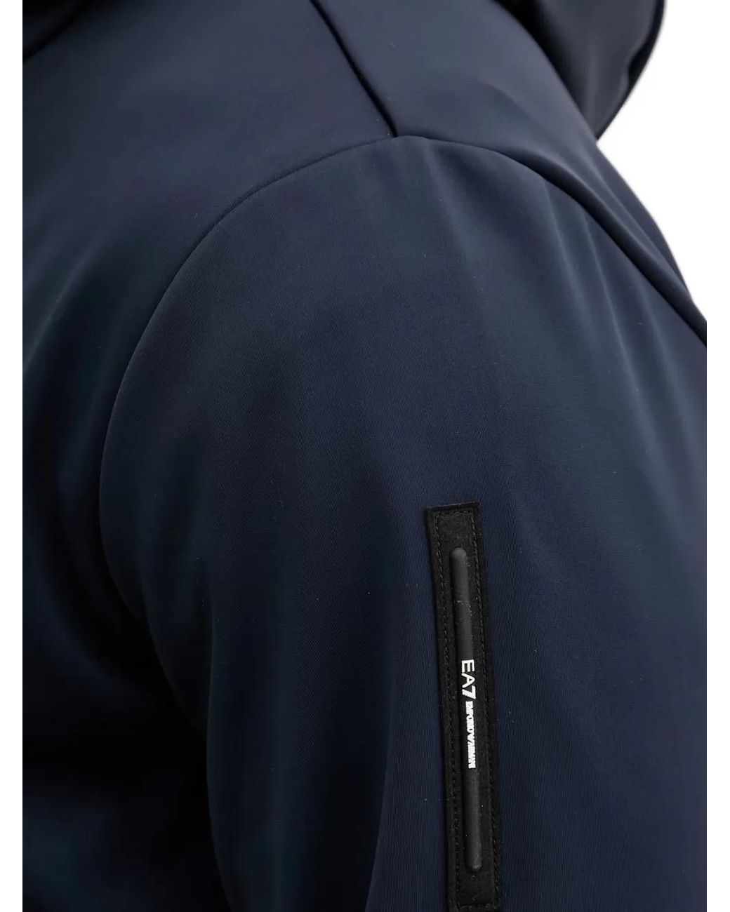 EA7 Kapuzenjacke Mit Logo-Patch in Blue für Herren