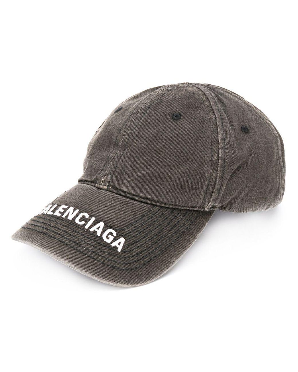 Balenciaga Embroidered Logo Denim Cap 