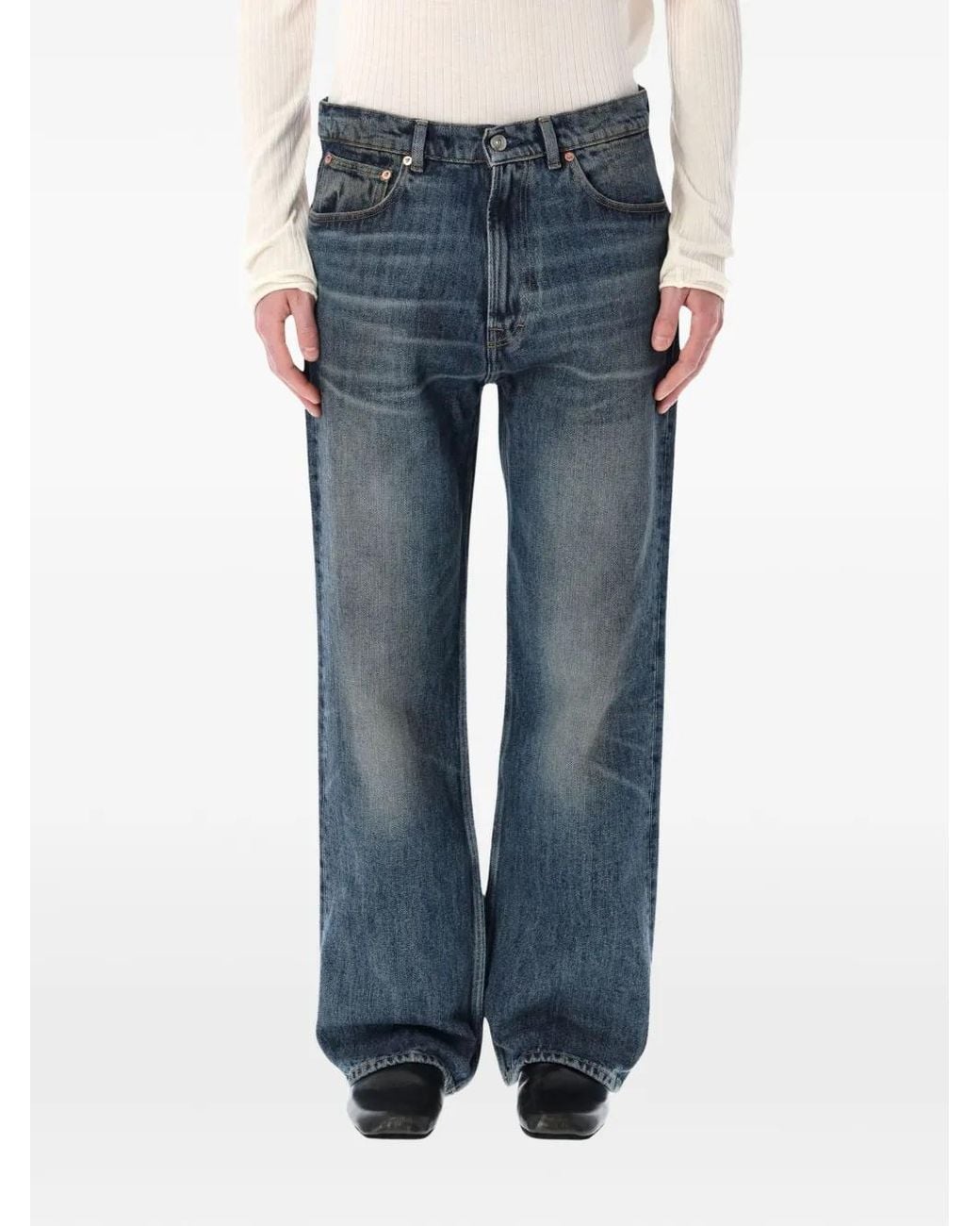 Our Legacy Blue Third Cut Wide-Leg Jeans for men