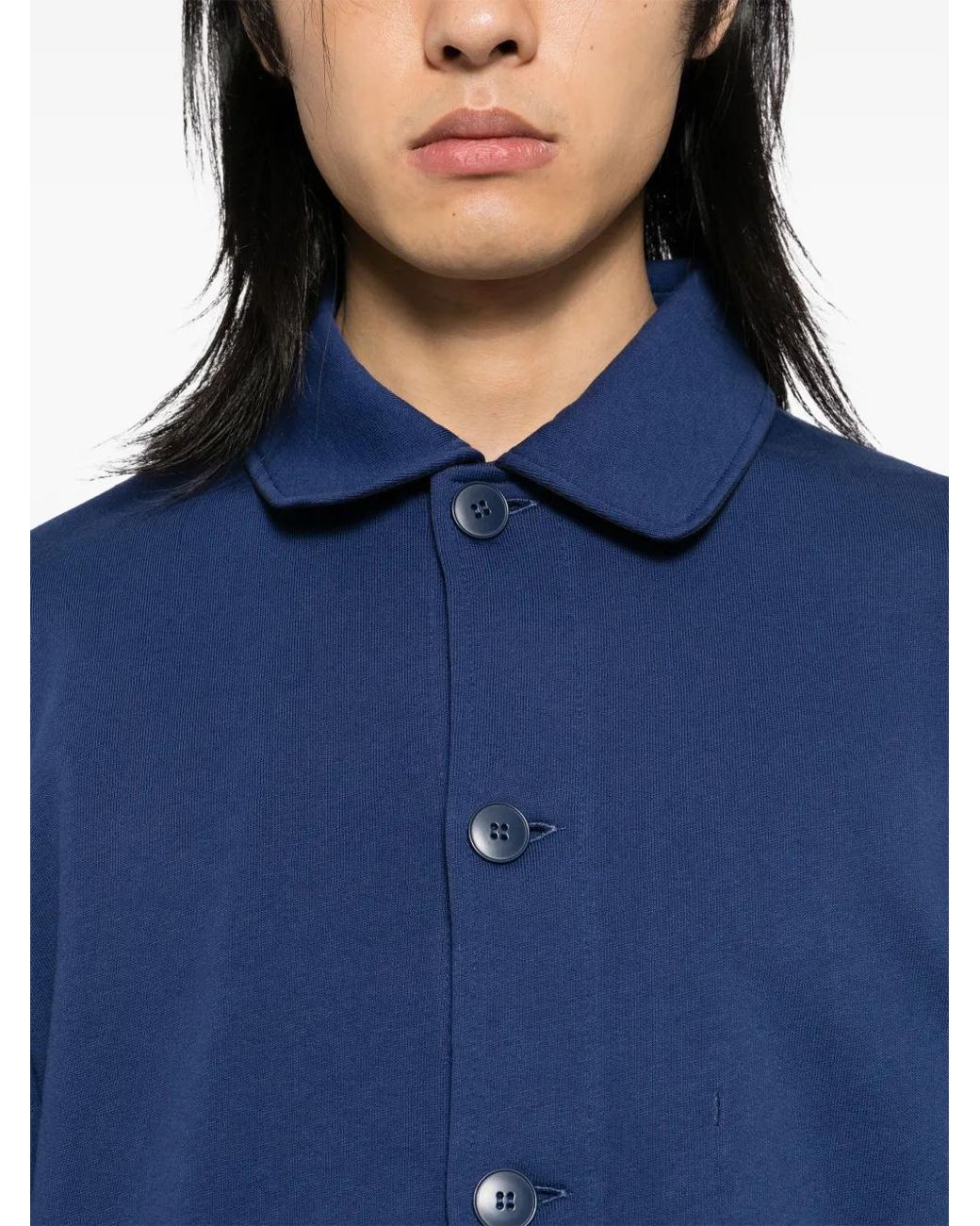 agnès b. Mandarin Jacket in Blue for Men | Lyst