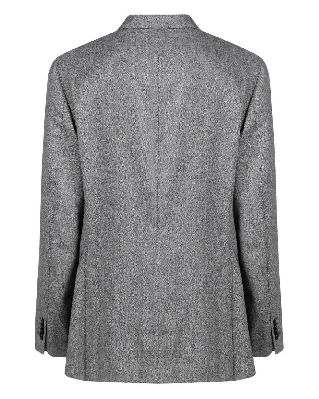 Boglioli Gray Three-Button Patch-Pocket Jacket for men