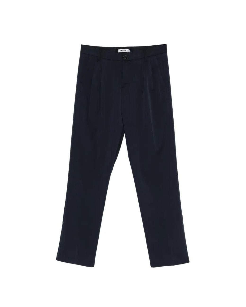Imperial Blue Pleated-Design Trousers for men
