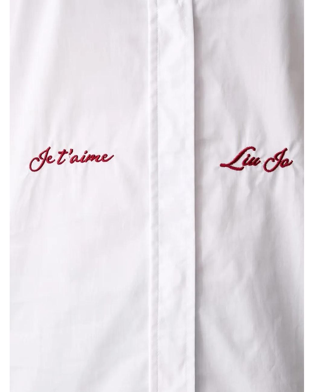 Liu Jo White Embroidered-Logo Shirt