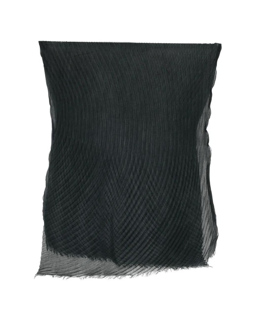 Issey Miyake Black Pleated Scarf