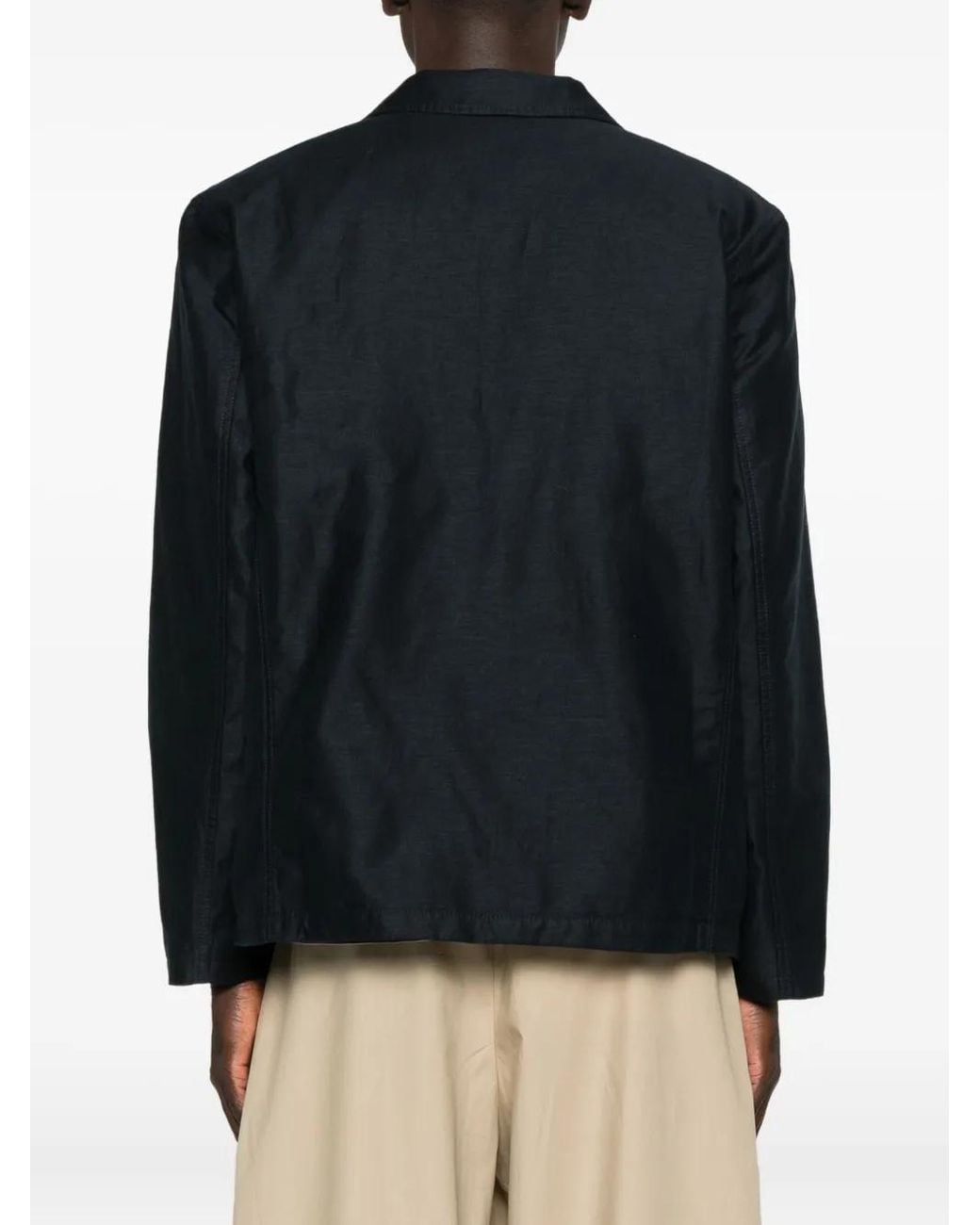 YMC Black Button-Fastening Patch-Pocket Blazer for men