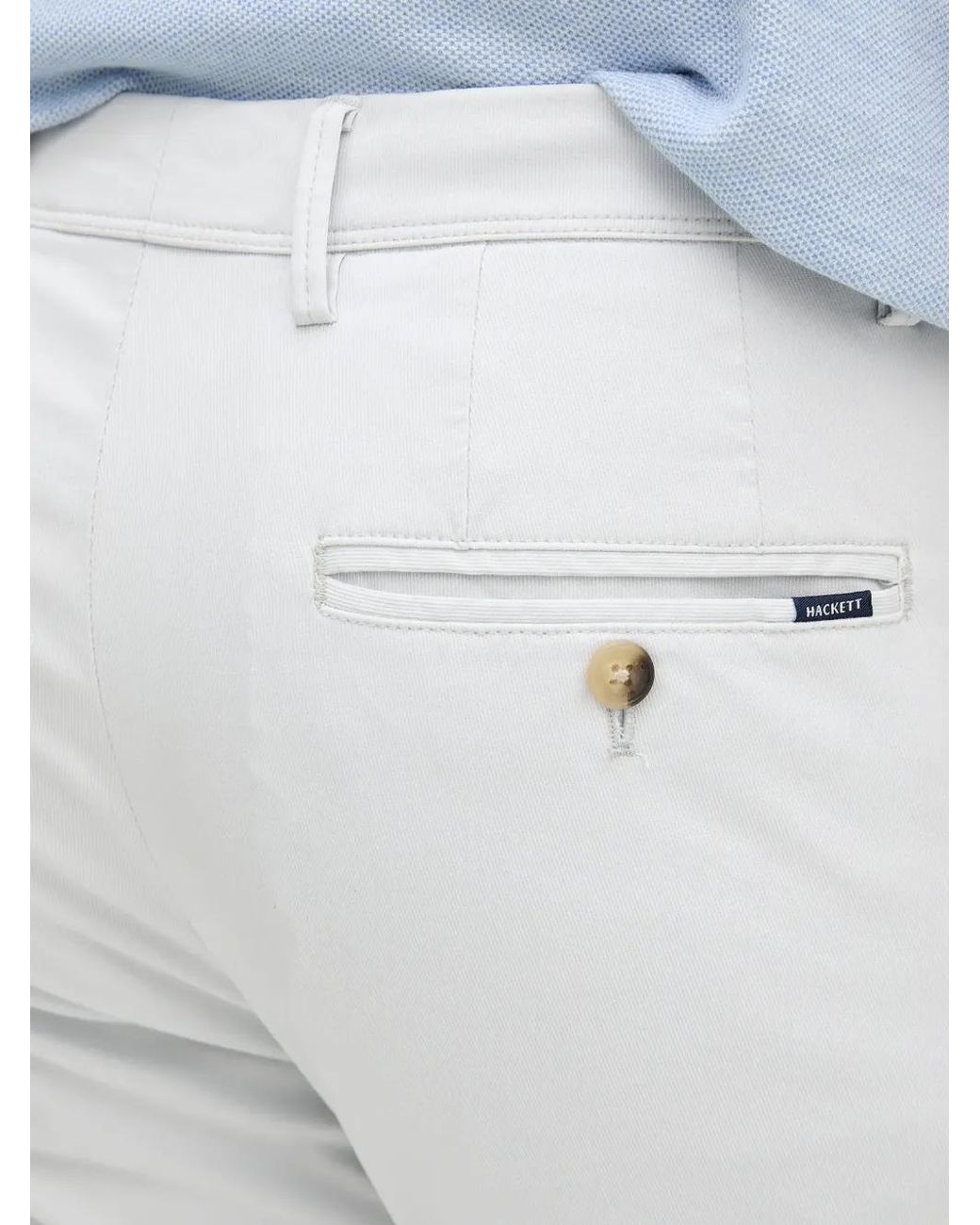 Hackett White Button-Fastening Trousers for men