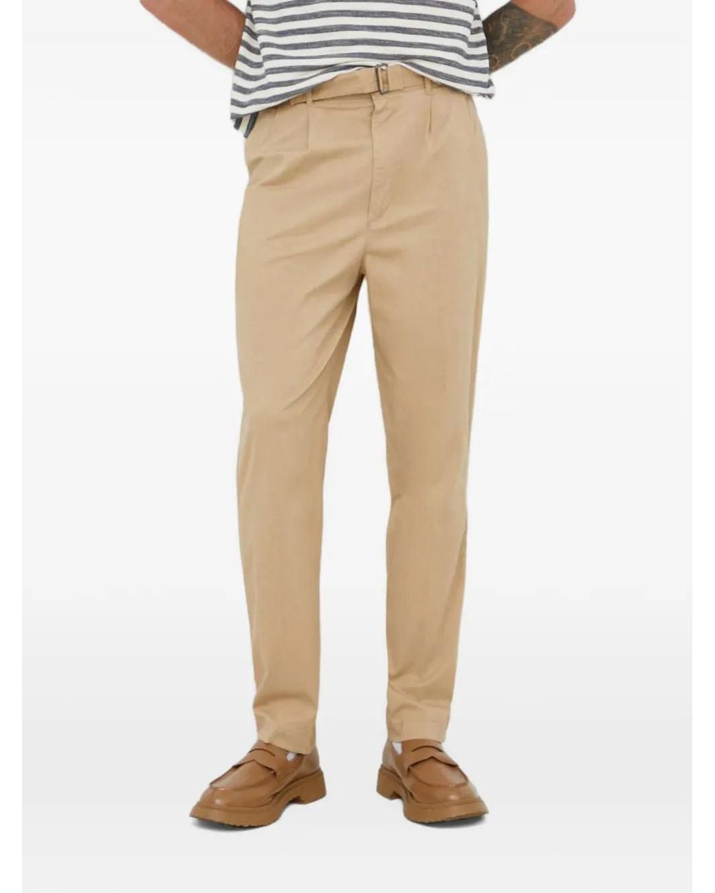 Michael Kors Natural Slim-Fit Cotton Blend Chino Pants for men