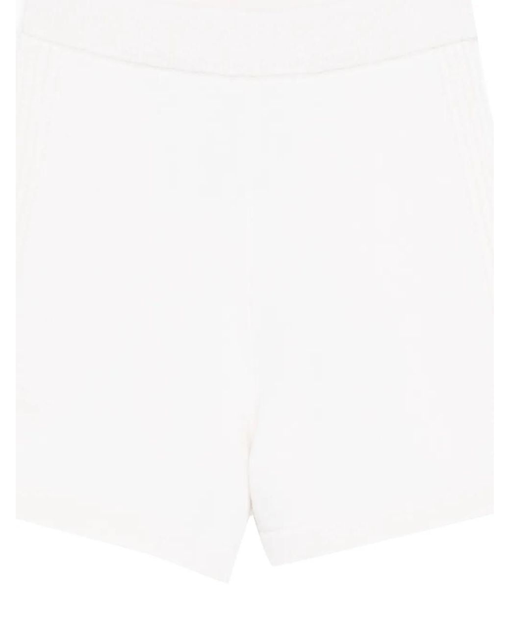 Fedeli White Ribbed Beach Shorts