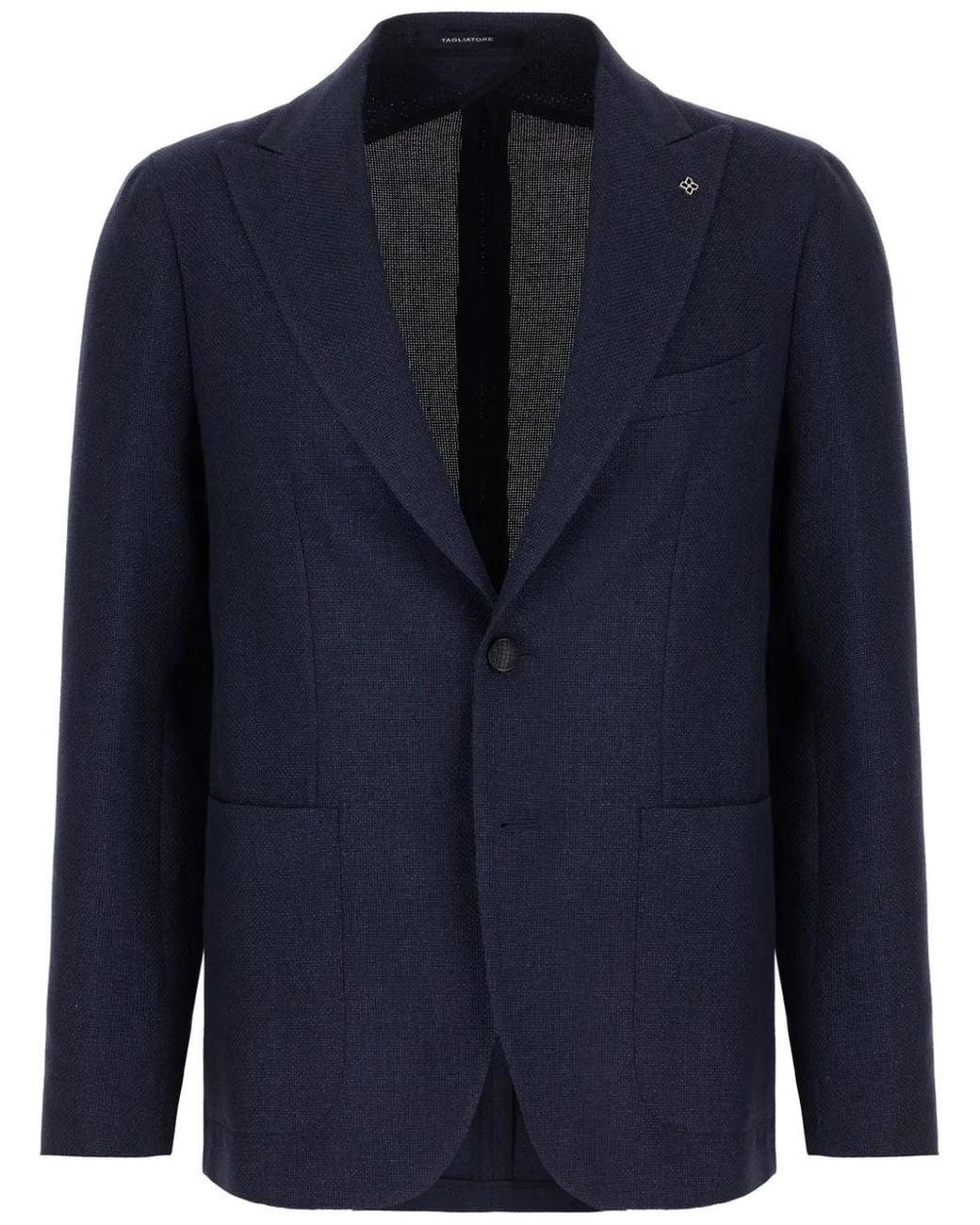 Tagliatore Blue Single-Breasted Blazer for men