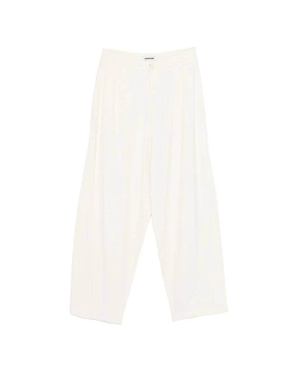 DARKPARK White Phebe Pleated Trousers