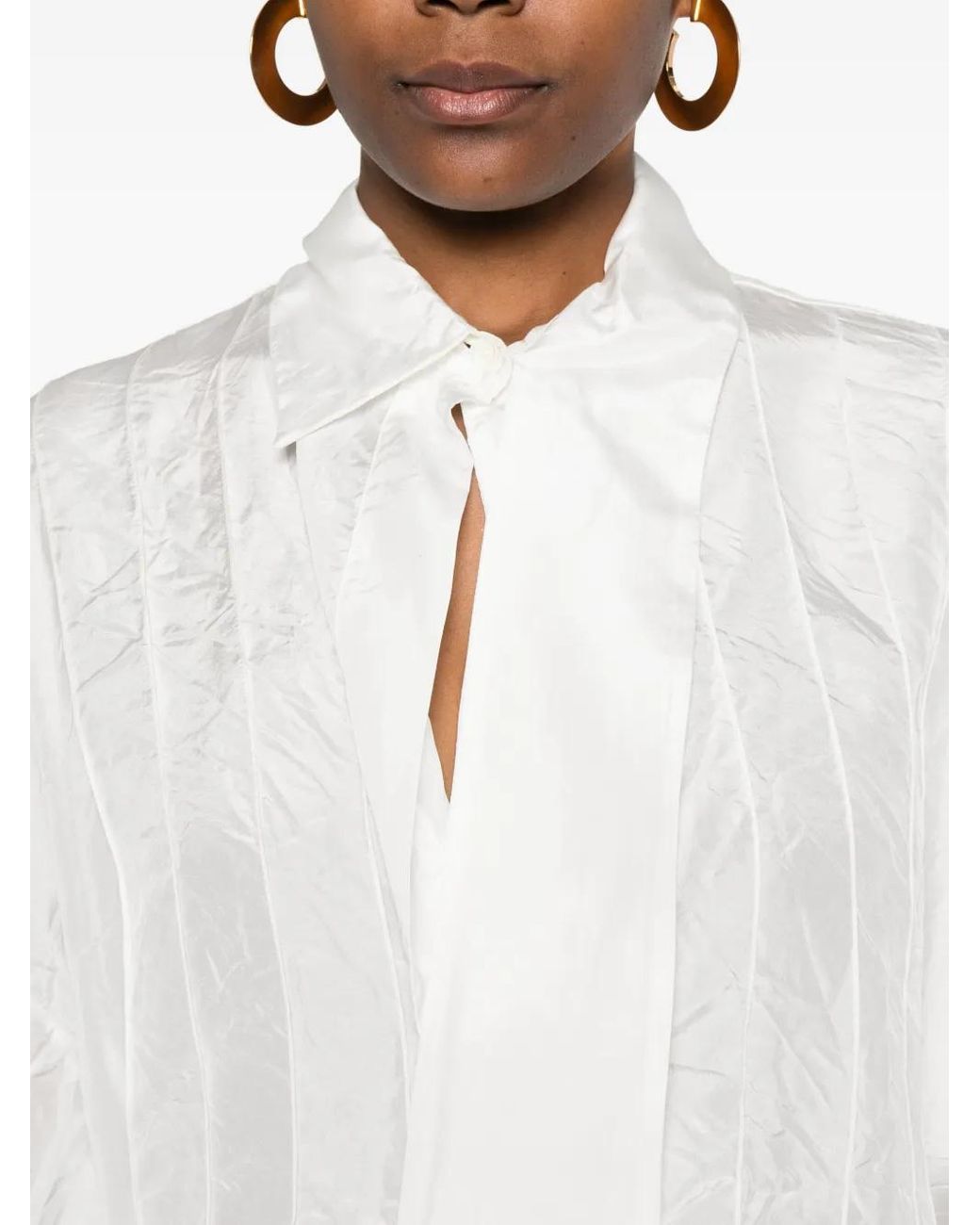 Lanvin Zijden Blouse in het White
