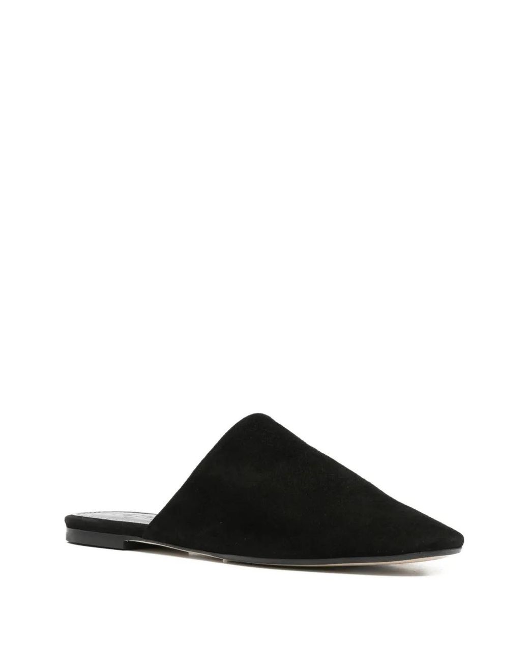 Aeyde Black Mules Rega En Daim À Bout Rond