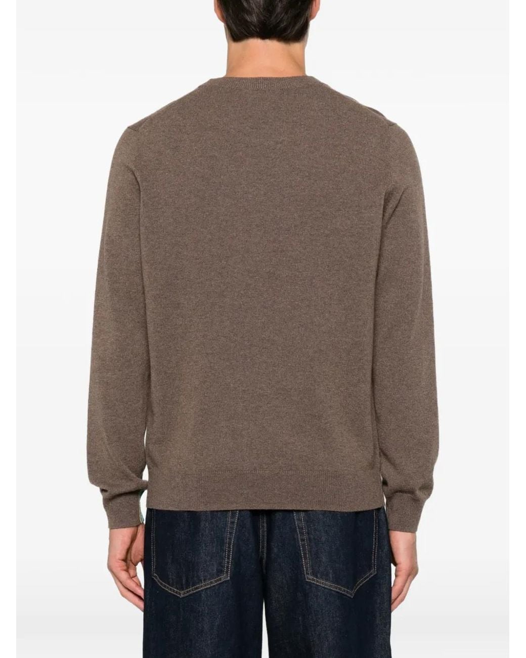 Paul Smith Brown Crew-Neck Cashmere Sweater for men