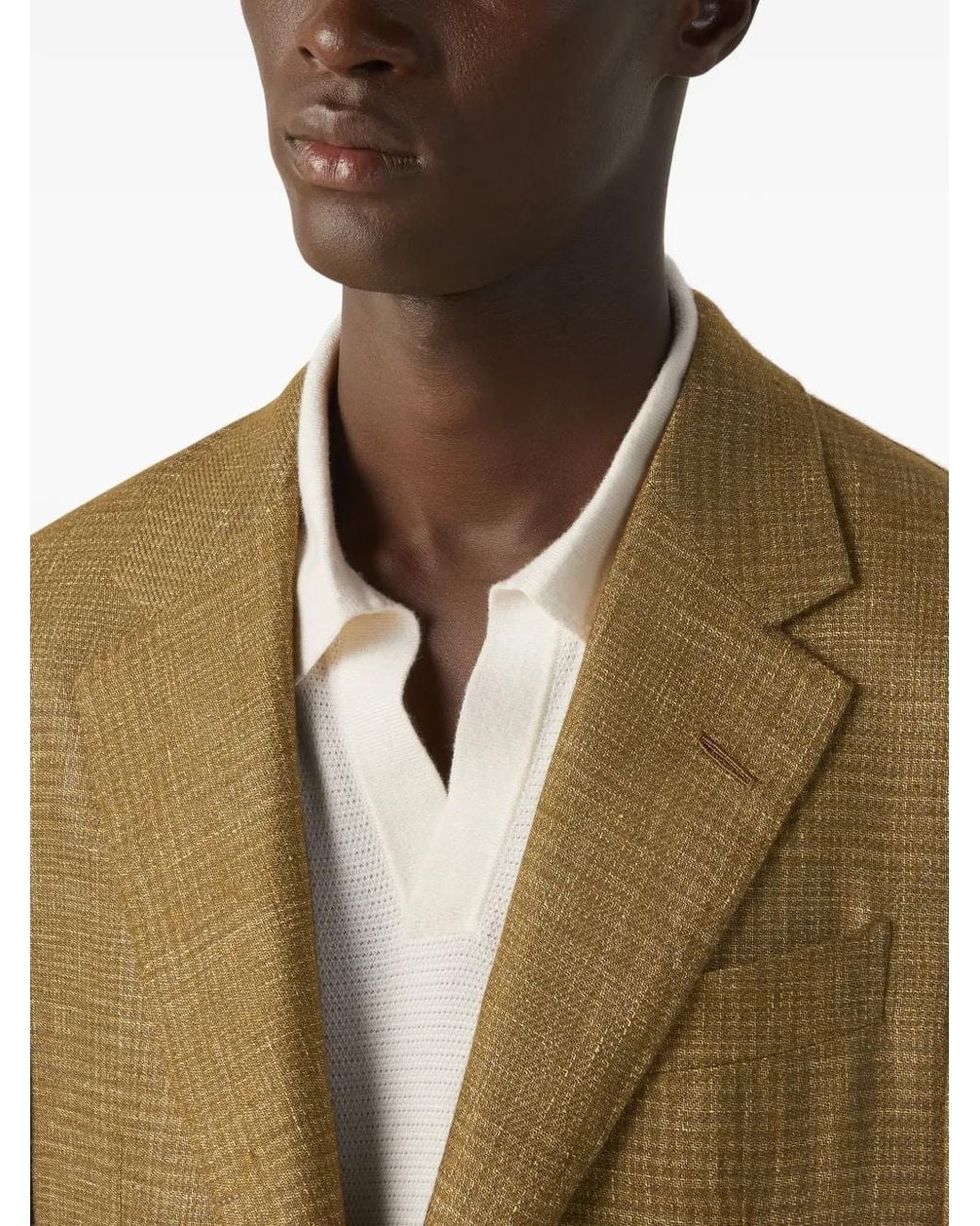 Zegna Green Single-Breasted Blazer for men