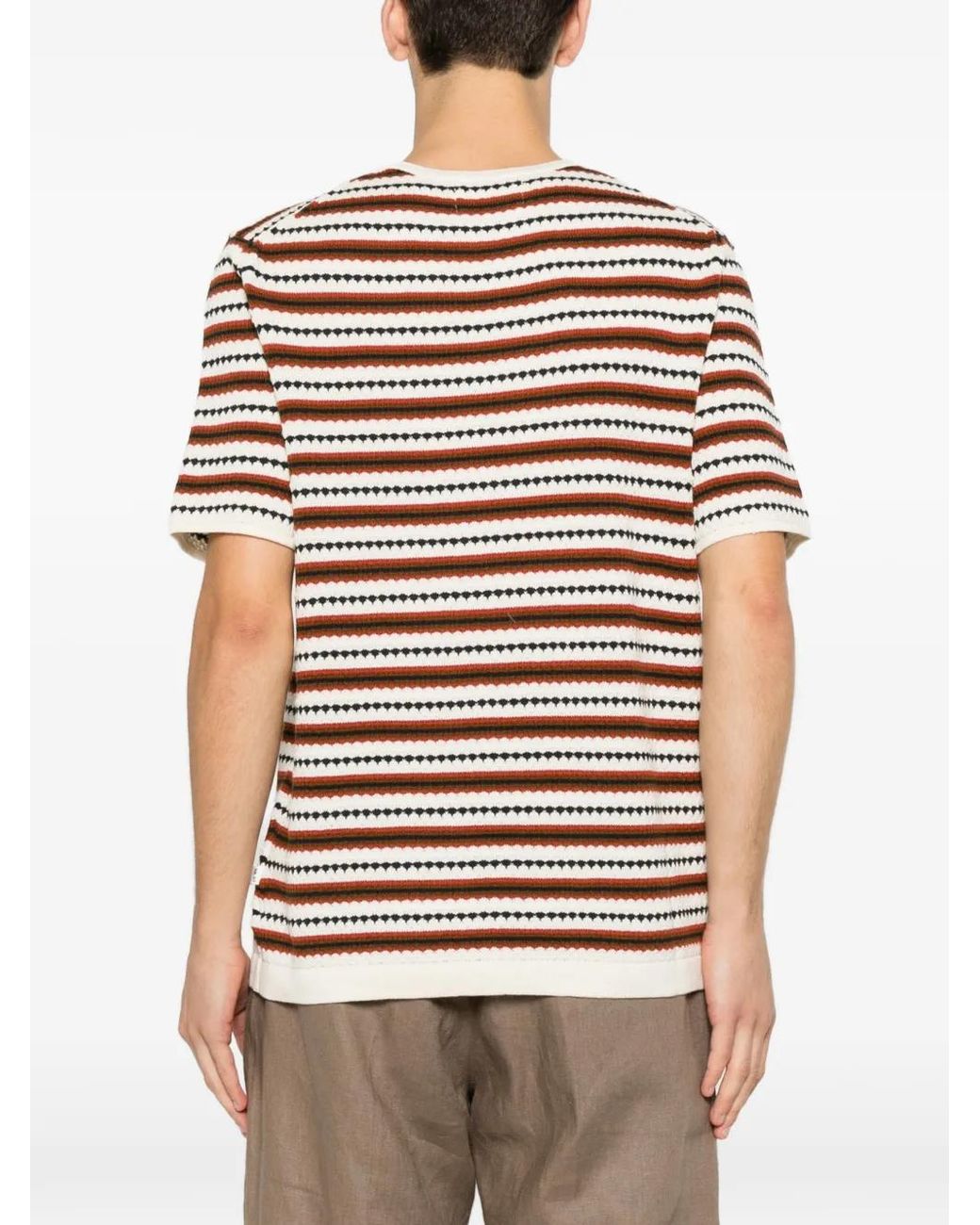 NN07 Natural Bari 6686 Striped T-Shirt for men