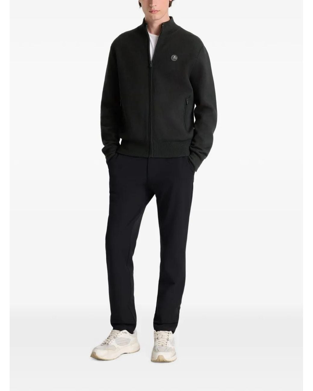 Fusalp Black Zip-Up Logo-Patch Jacket for men