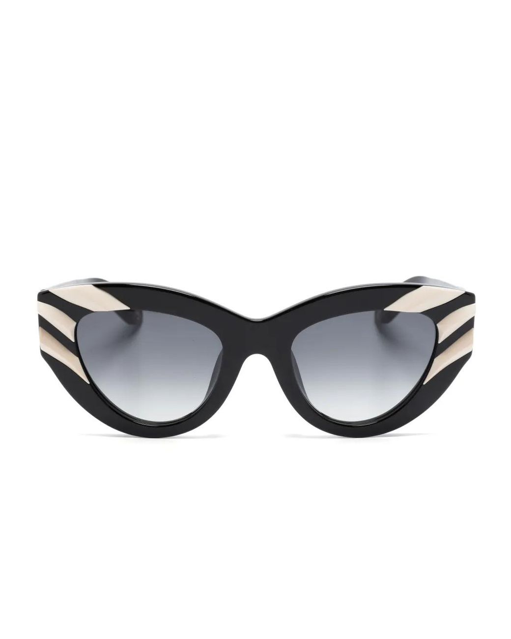 Roberto Cavalli Black 3D-Detail Cat Eye-Frame Sunglasses