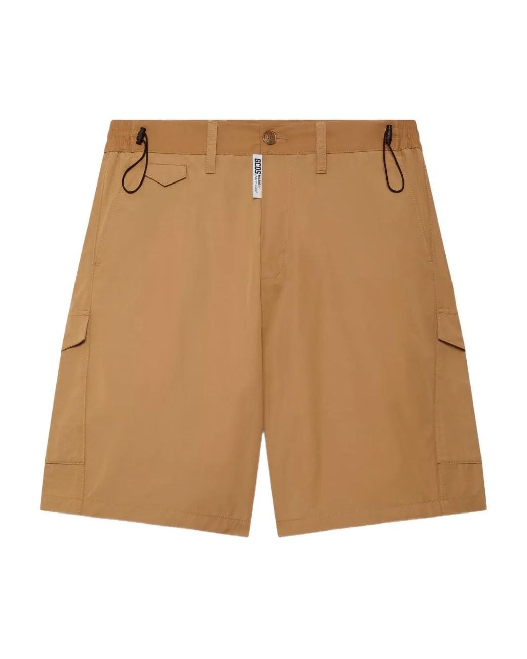 Gcds Natural Drawstring-Waist Bermuda Shorts for men