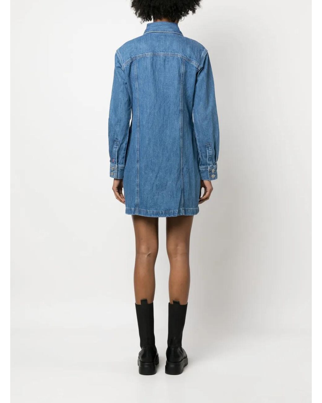 Levi's Button-Up Mini-Jurk in het Blue