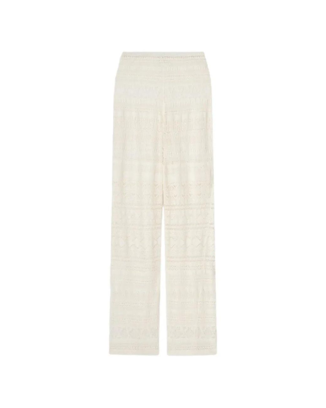 Nanushka White Knitted Elasticated-Waist Trousers