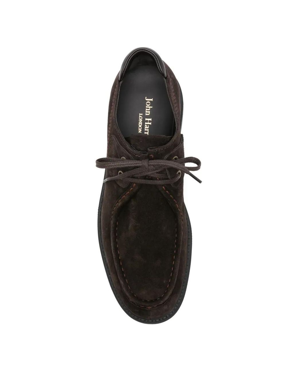 JOHN HARRISON Black Suede Derby Shoes for men