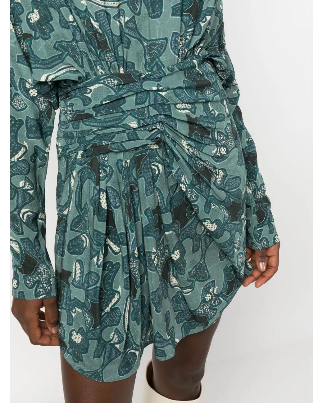 IRO Green Fontana Printed Short Dress