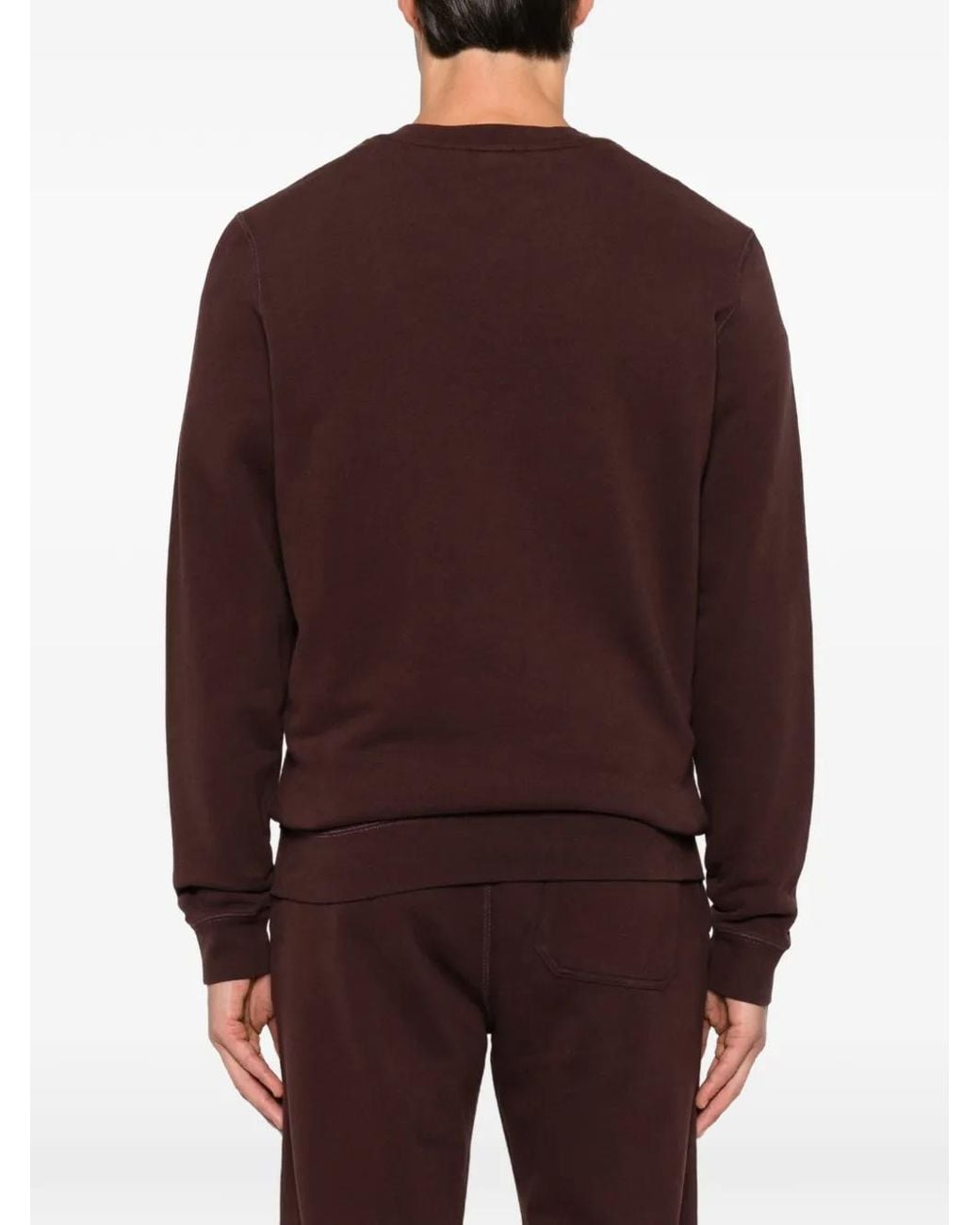Sunspel Brown Crew-Neck Sweatshirt for men