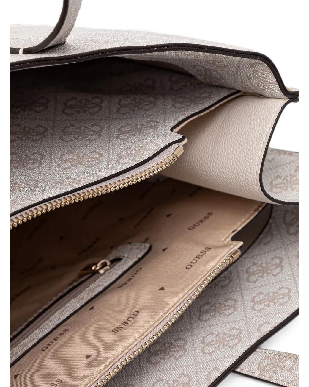 Guess White Shopper Mit Logo-Print