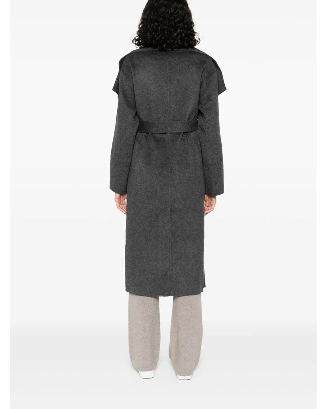 Soft Goat Gray Long Coat